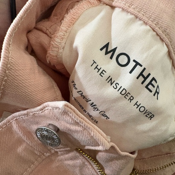 MOTHER NWT Denim- Insider Hoover Peach Parfait Jean - Picture 4 of 5